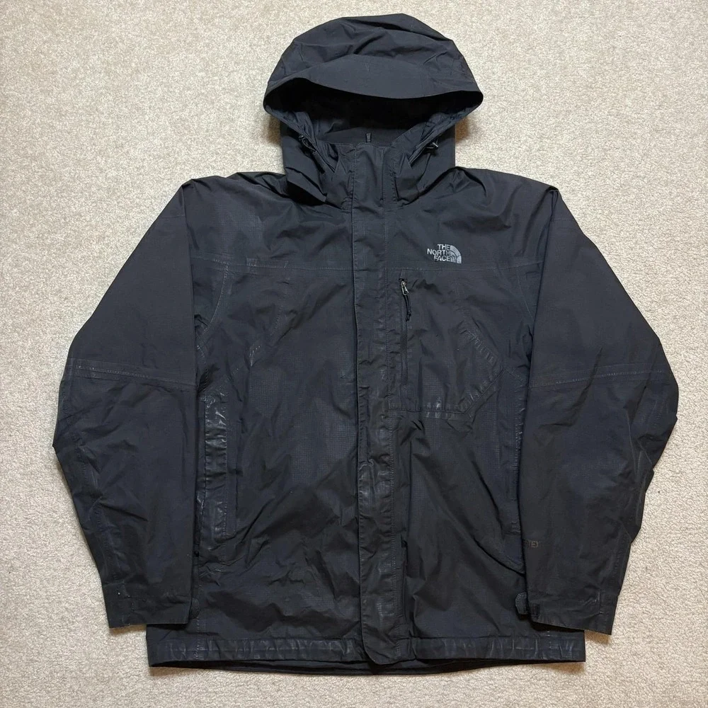 The North Face Jacket Mens Large Black GORE-TEX Hooded Ski Snow Shell Waterproof